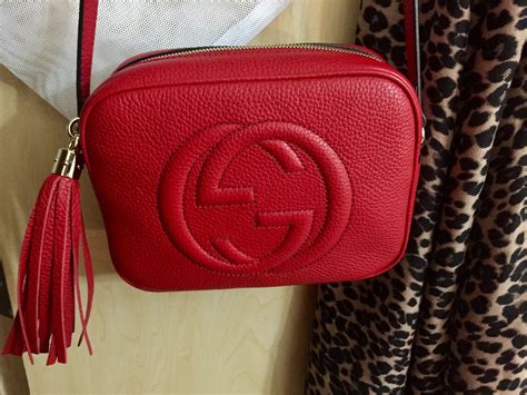 red gucci soho bag fake|gucci disco bag red.